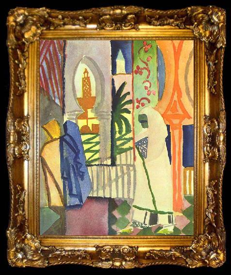 framed  August Macke In the Temple Hall, ta009-2